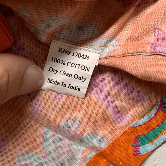 Sheridan French Tropical Orange Palm Tree Crop Top - Picture 4 of 4